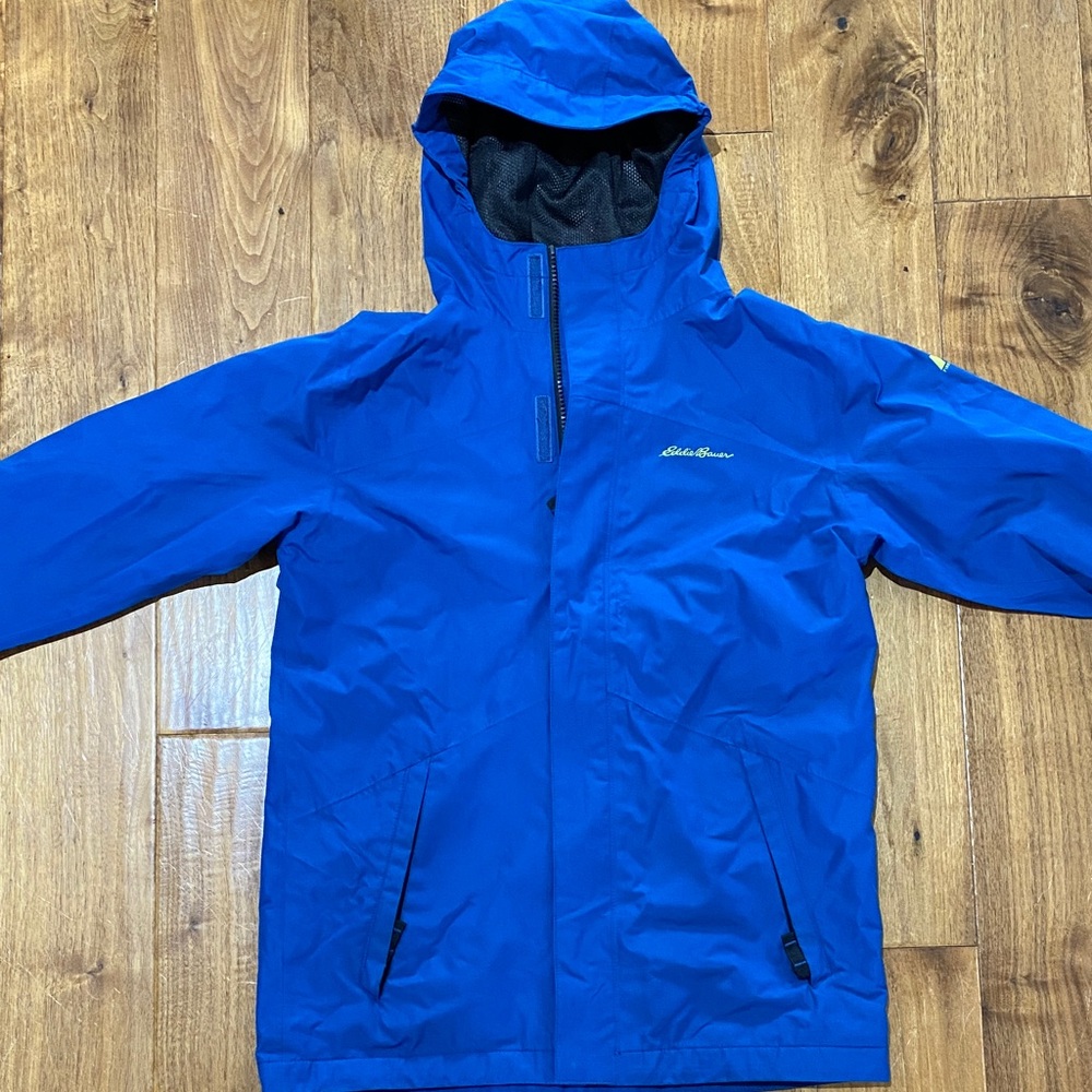 Eddie Bauer Boy Vibrant Blue Rain Jacket